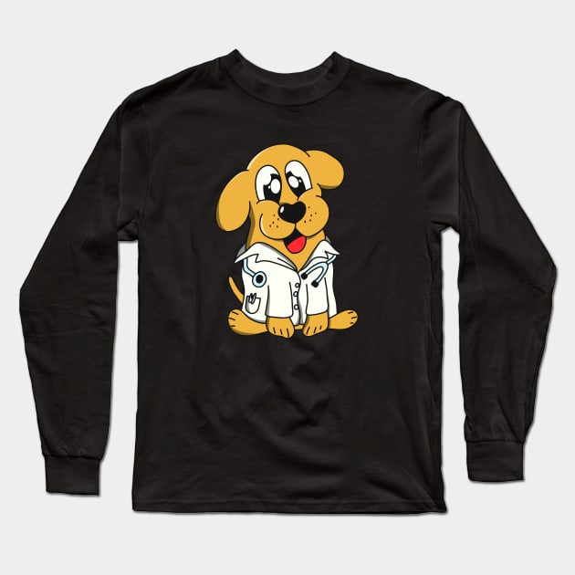 Dogtor Dog Doctor Long Sleeve T-Shirt by Foxxy Merch